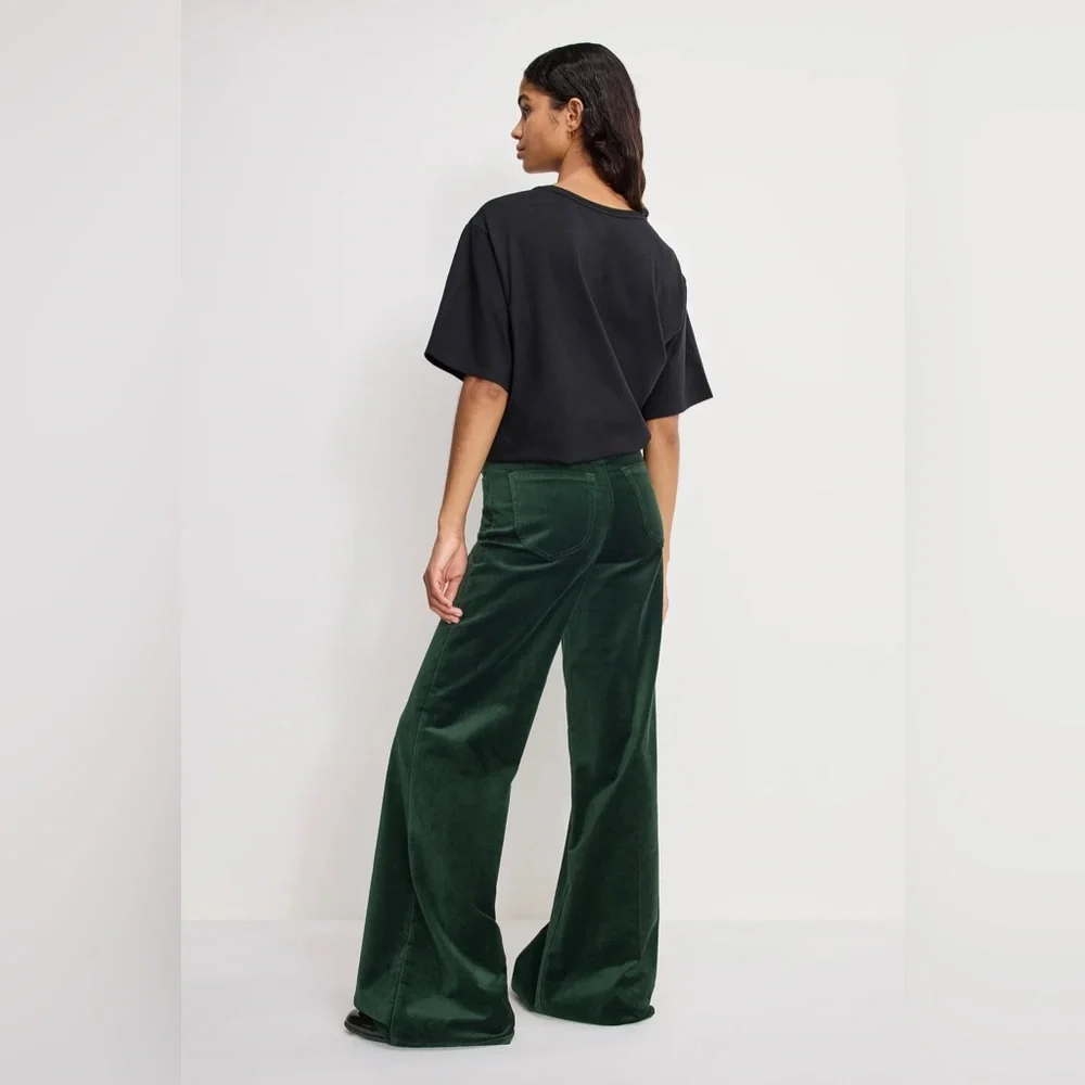 Good American Velvet Good Waist‎ Palazzo Pants